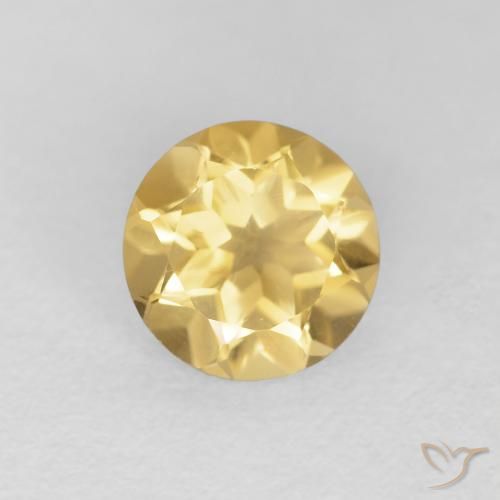 1.23ct 자연스러운 금 황수정, 둥근, VVS