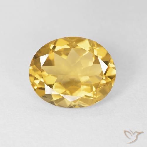 3.93ct 자연스러운 골든 황수정, 타원형, VVS