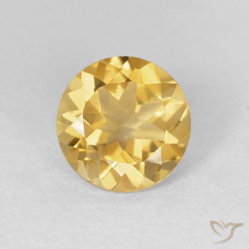 1.73ct 자연스러운 골든 황수정, 둥근, VVS