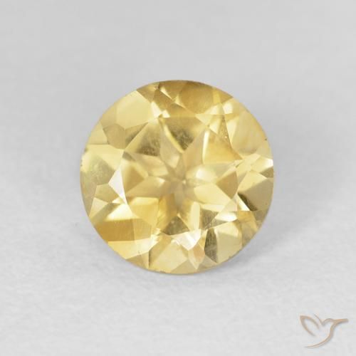 1.63ct 자연스러운 골든 황수정, 둥근, VVS