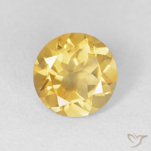 1.89ct 자연스러운 골든 오렌지 황수정, 둥근, VVS