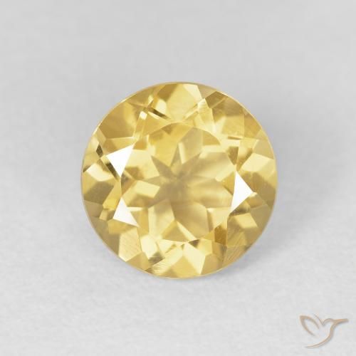 1.94ct 자연스러운 골든 오렌지 황수정, 둥근, VVS