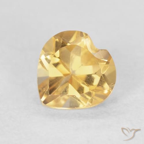 0.73ct 자연스러운 금 황수정, 마음, VVS