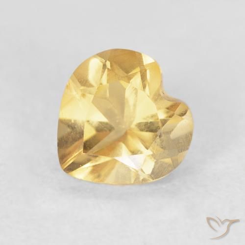 0.74ct 자연스러운 금 황수정, 마음, VVS