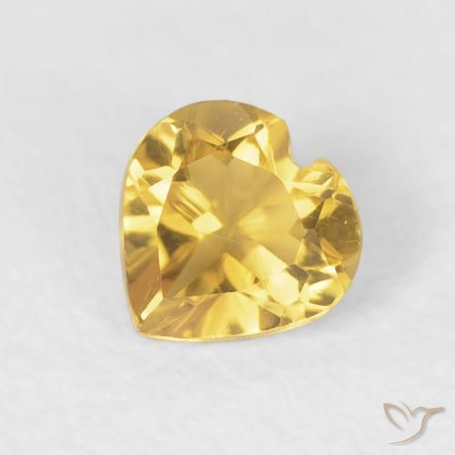 0.42ct 자연스러운 골든 황수정, 마음, VVS