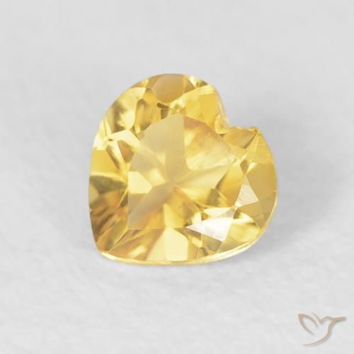 0.42ct 자연스러운 골든 황수정, 마음, VVS