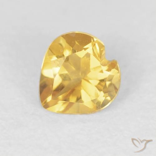 0.42ct 자연스러운 골든 황수정, 마음, VVS