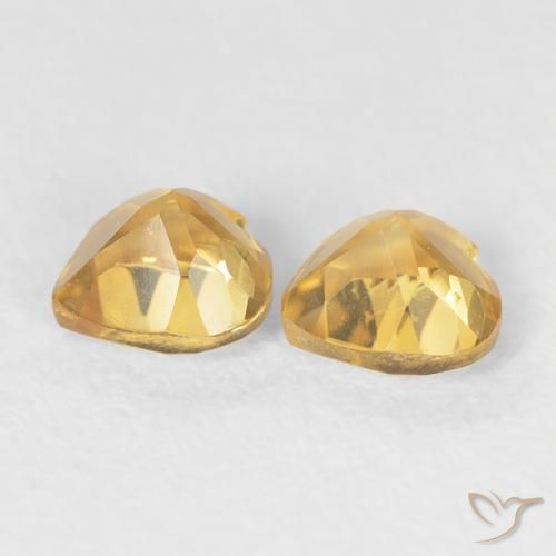 0.90캐럿 천연 Medium Dark-Golden 황수정 보석, 마음, VS