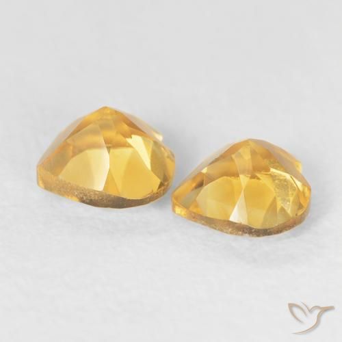 0.82캐럿 천연 Medium Dark-Golden 황수정 보석, 마음, VVS-VS