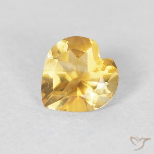 0.58ct 자연스러운 미디엄 골든 황수정, 마음, VVS-VS