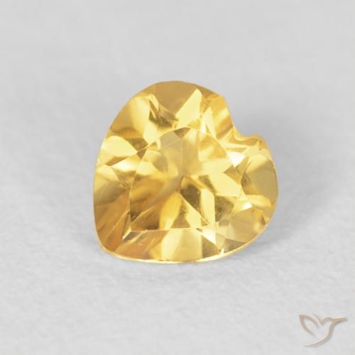 0.78ct 자연스러운 미디엄 골든 황수정, 마음, VVS-VS
