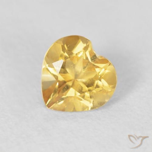 0.74ct 자연스러운 미디엄 골든 황수정, 마음, VVS-VS