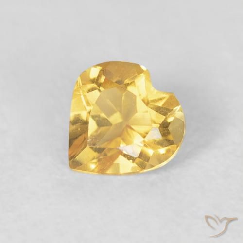 0.40ct 자연스러운 미디엄 골든 황수정, 마음, VVS-VS