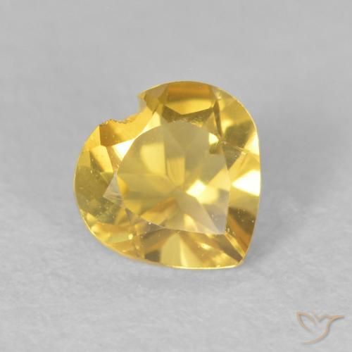0.47ct 자연스러운 미디엄 골든 황수정, 마음, VS