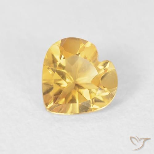 0.39ct 자연스러운 금 황수정, 마음, VVS