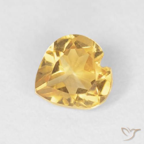 0.42ct 자연스러운 금 황수정, 마음, VVS