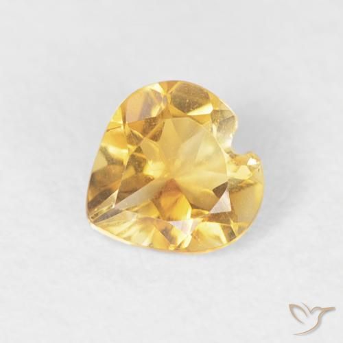 0.36ct 자연스러운 금 황수정, 마음, VVS
