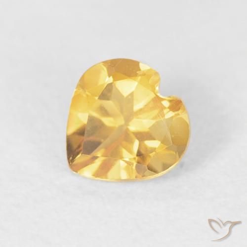 0.41ct 자연스러운 금 황수정, 마음, VVS