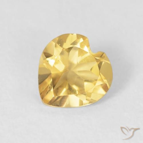 0.55ct 자연스러운 골든 황수정, 마음, VVS