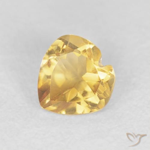 0.45ct 자연스러운 금 황수정, 마음, VVS