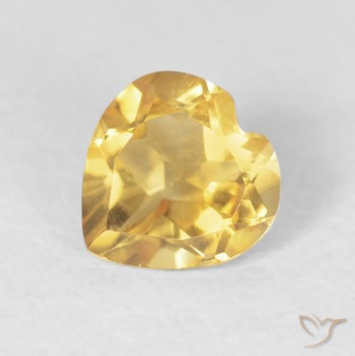 0.66ct 자연스러운 금 황수정, 마음, VVS