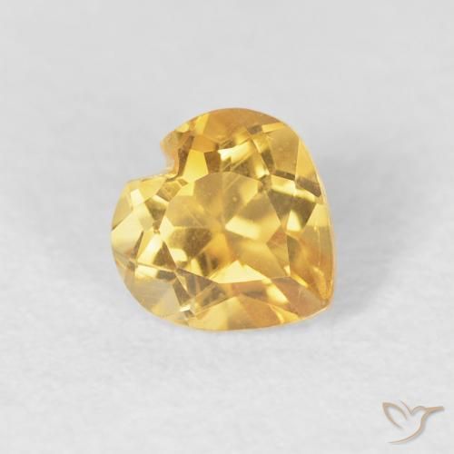 0.51ct 자연스러운 미디엄 골드 황수정, 마음, VS