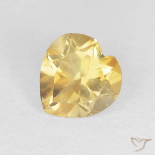 0.74ct 자연스러운 골든 오렌지 황수정, 마음, VS