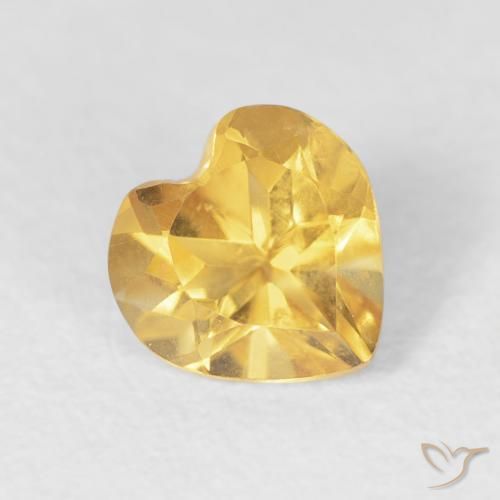 0.70ct 자연스러운 금 황수정, 마음, VVS