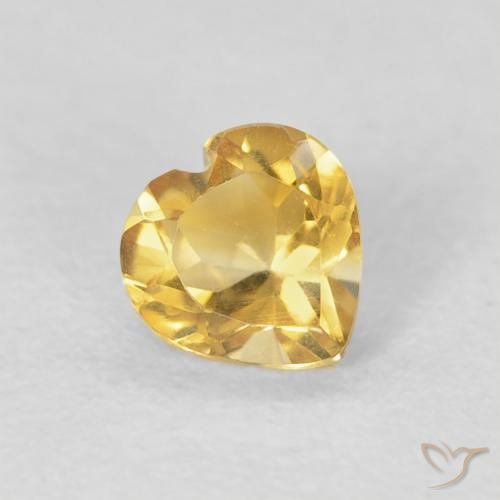 0.44ct 자연스러운 골든 황수정, 마음, VVS