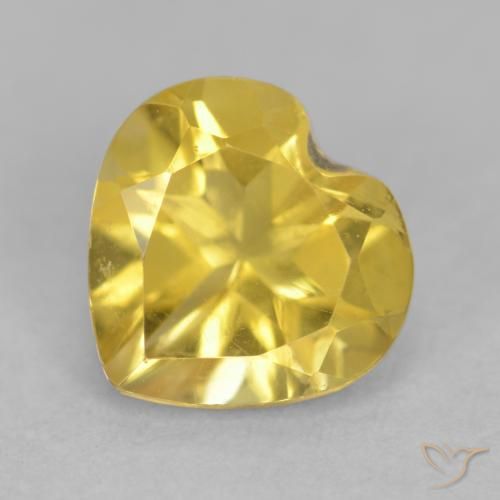 0.63ct 자연스러운 골든 황수정, 마음, VVS-VS