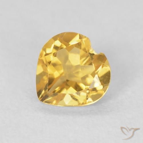 0.66ct 자연스러운 골든 황수정, 마음, VVS-VS