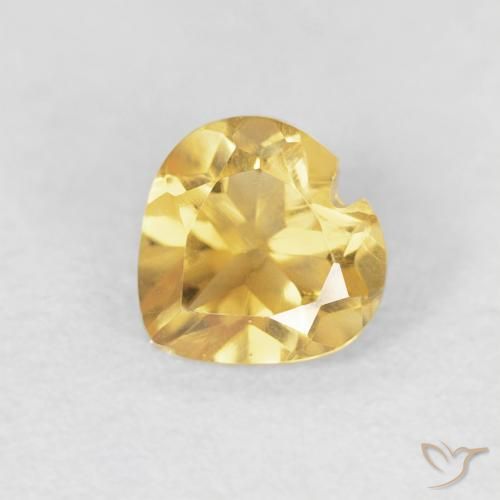 0.48ct 자연스러운 골든 황수정, 마음, VVS-VS