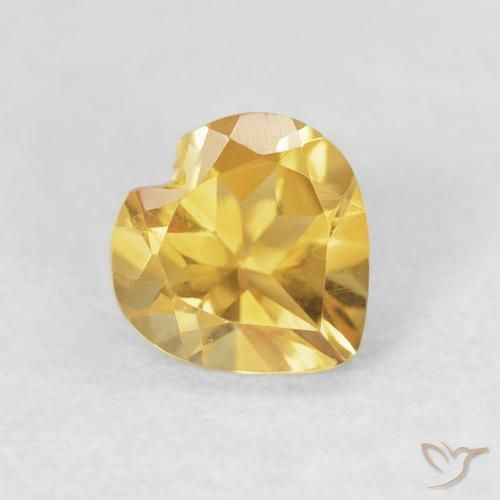 0.67ct 자연스러운 골든 황수정, 마음, VVS-VS