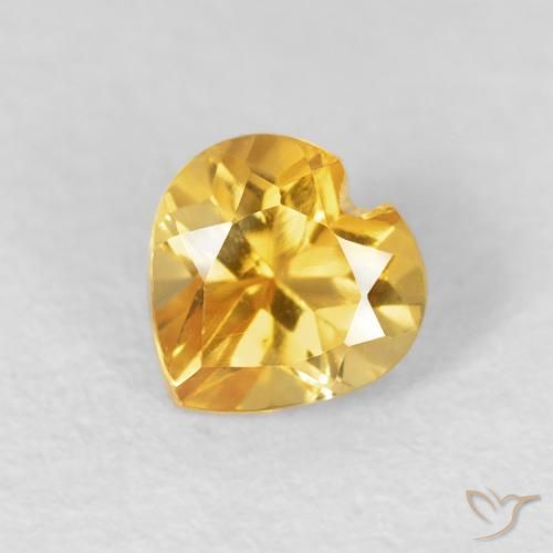 0.56ct 자연스러운 골든 황수정, 마음, VVS