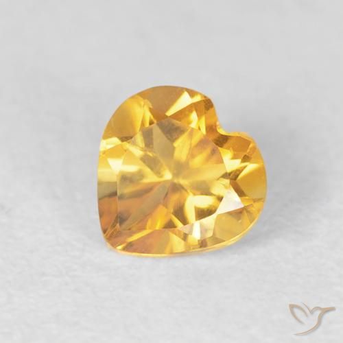 0.41ct 자연스러운 다크 골든 황수정, 마음, VVS