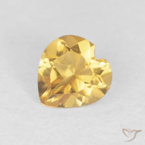 0.42ct 자연스러운 연노랑 황수정, 마음, VVS