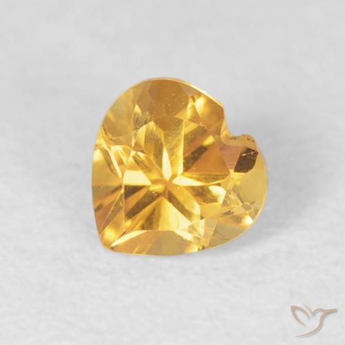 0.45ct 자연스러운 골든 황수정, 마음, VVS