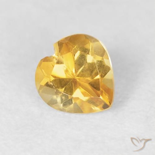 0.45ct 자연스러운 골든 황수정, 마음, VVS
