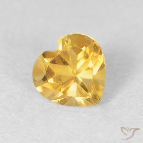 0.46ct 자연스러운 미디엄 골든 황수정, 마음, VVS