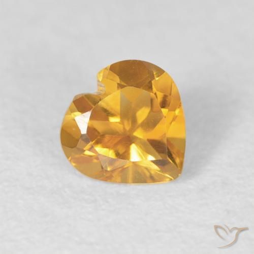 0.40ct 자연스러운 다크 골든 황수정, 마음, VVS