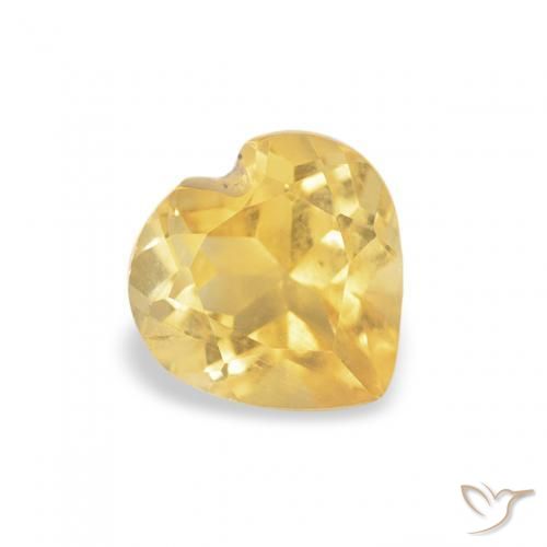 0.50ct 자연스러운 미디엄 골드 황수정, 마음, VS