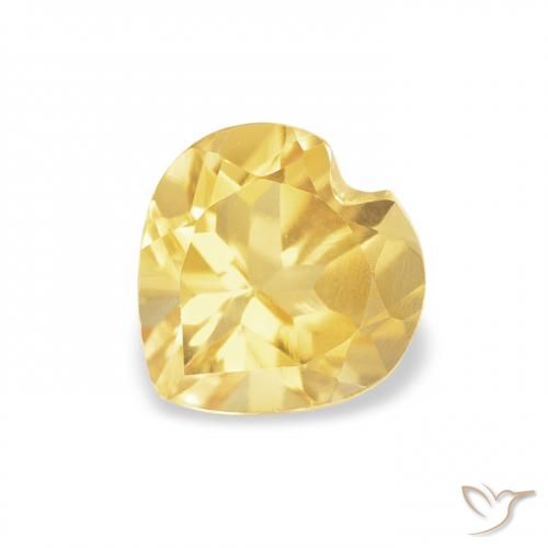 0.69ct 자연스러운 미디엄 골든 황수정, 마음, VVS-VS