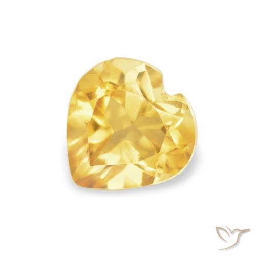 0.48ct 자연스러운 미디엄 골든 황수정, 마음, VVS-VS