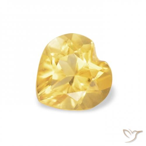 0.64ct 자연스러운 골든 오렌지 황수정, 마음, VVS-VS