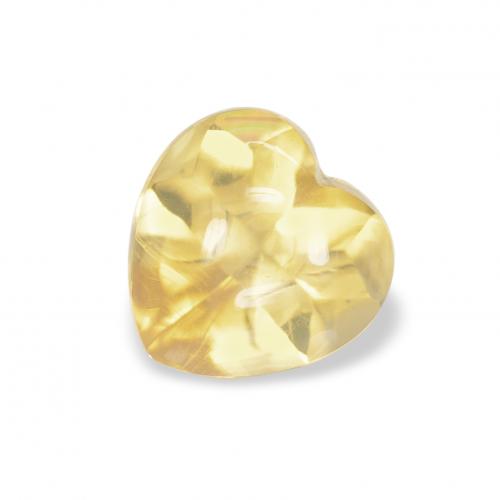 0.92ct 자연스러운 연노랑 황수정, 마음, 투명한