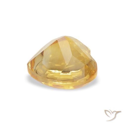 1.00캐럿 천연 Medium Light Orange-Gold 황수정, 마음, 투명한