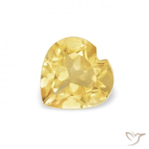 0.44ct 자연스러운 미디엄 골든 황수정, 마음, VS