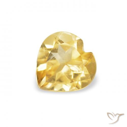 0.38ct 자연스러운 골든 오렌지 황수정, 마음, VS