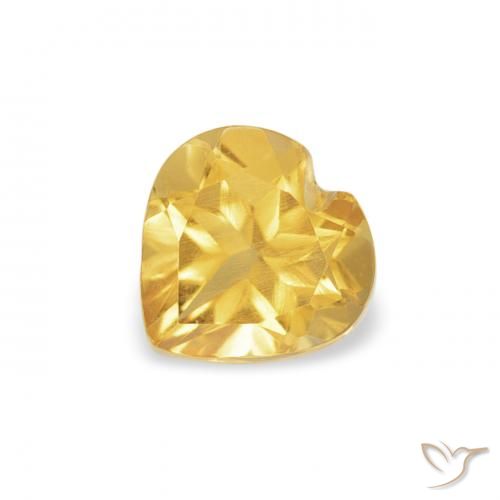 0.48ct 자연스러운 골든 오렌지 황수정, 마음, VS