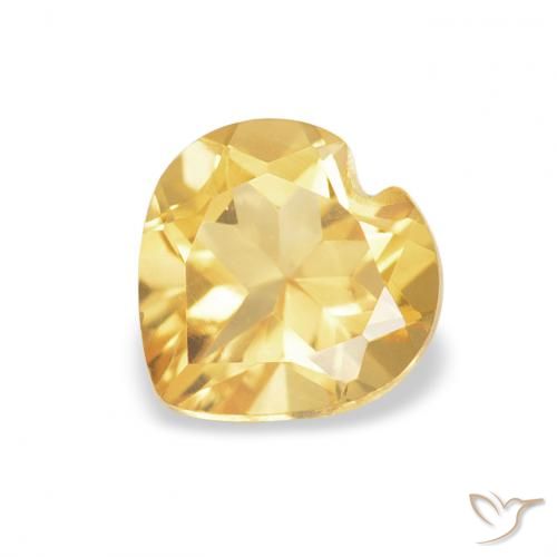 0.74ct 자연스러운 미디엄 골든 황수정, 마음, VVS